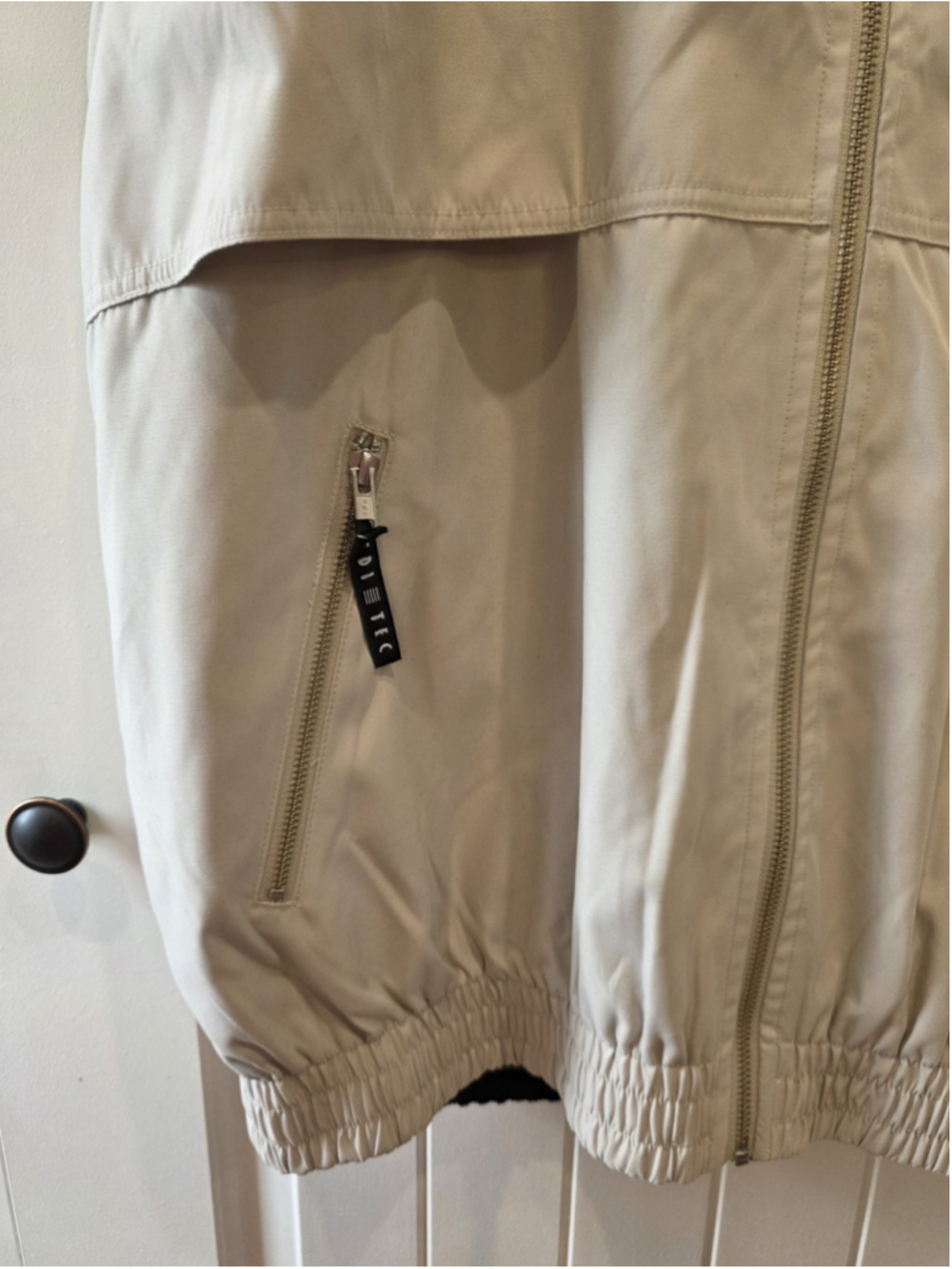 Golf Club SDI TEC Vest Mens XXL Cream Black Full Zip Fleece Lined Zip Pockets - Picture 6 of 10